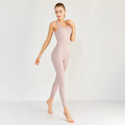 Spring Seamless One-Piece Yoga Suit Dance Belly Tightening Fitness Workout Set Stretch Bodysuit Gym Clothes Push Up Sportswear