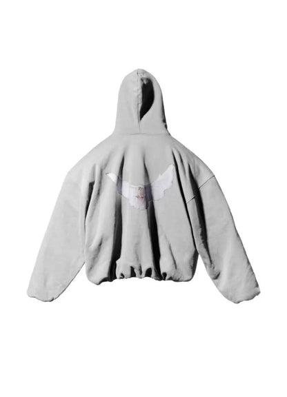 Dove Print Kanye West Hooded Hoodie Men Women Streetwear Sweatshirts High Quality Season 6 Loose Heavy Fabric Pullover WY634