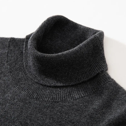 Fashion Basic Men 100% Cashmere Sweater Turtleneck Long Sleeve Pullover Clothing Smart Casual Cashmere Knitwear Clothing Tops