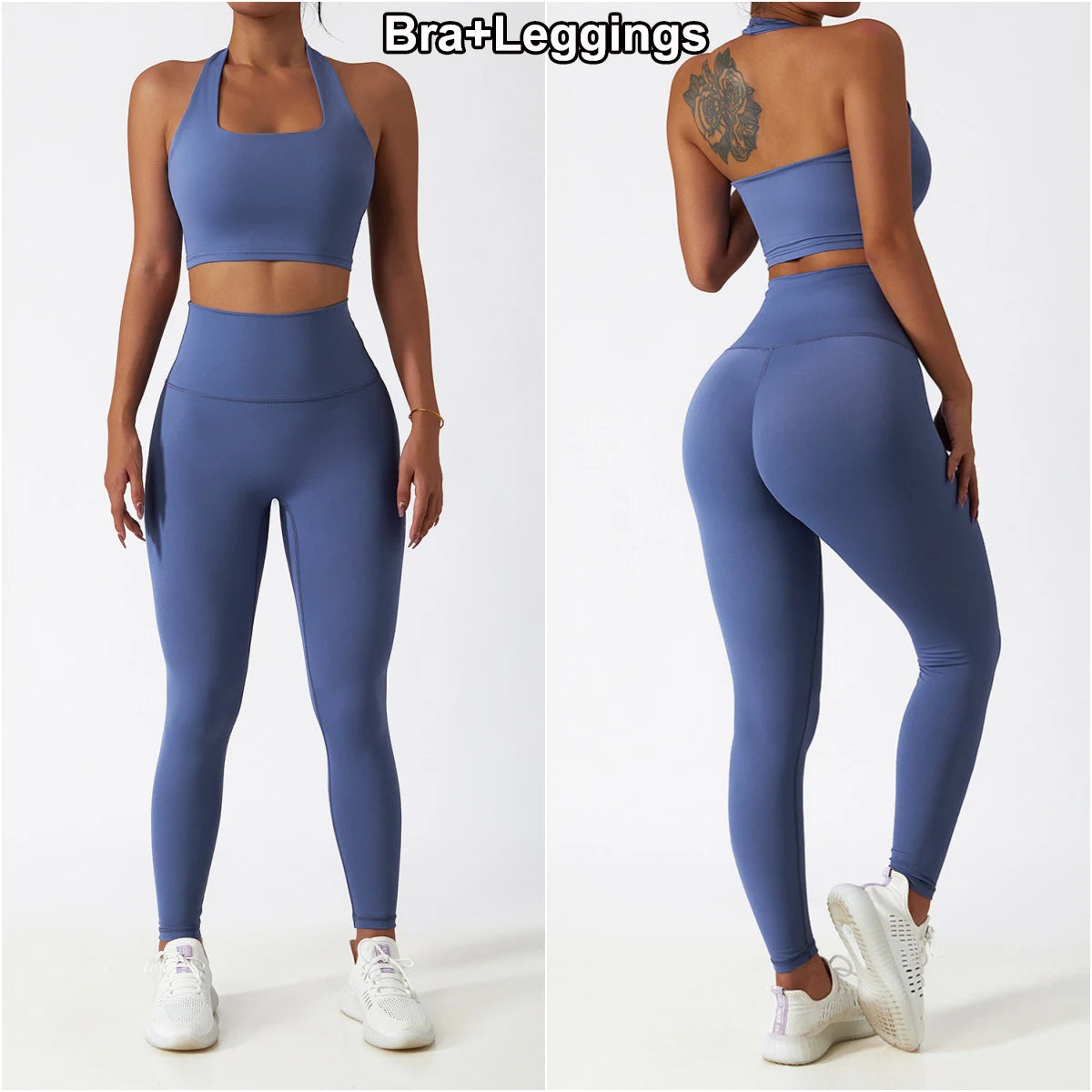 Women Gym Set Full Zip Long Sleeve Jacket Workout Yoga Running Leggings Sports Bra Stretch Women Fitness Outfit Women Activewear