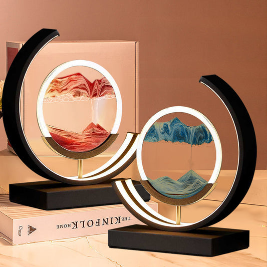 Tiktok Trending Product  Creative 3D Glass Sandscape in Motion Hourglass