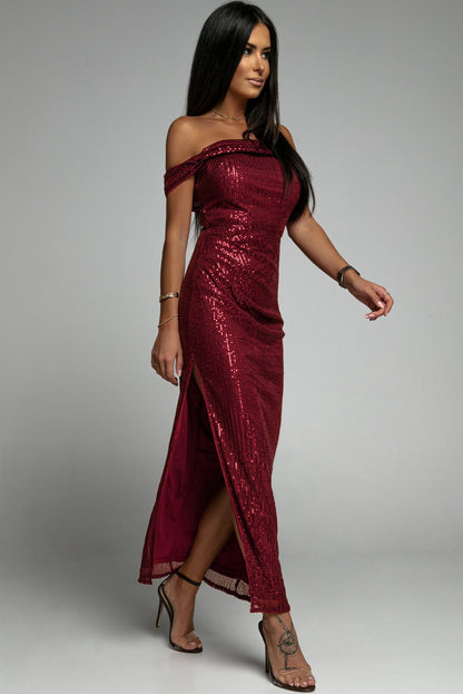 Off Shoulder Sequin Party Dress