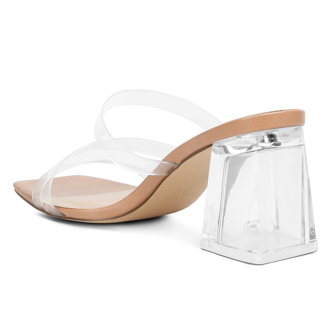 Chartz Multiple Straps Clear Heel Sandals