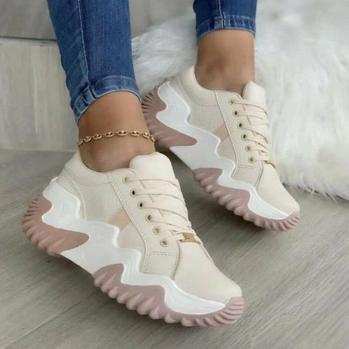 Breathable Vulcanized Women  Shoes Casual Platform Sneakers