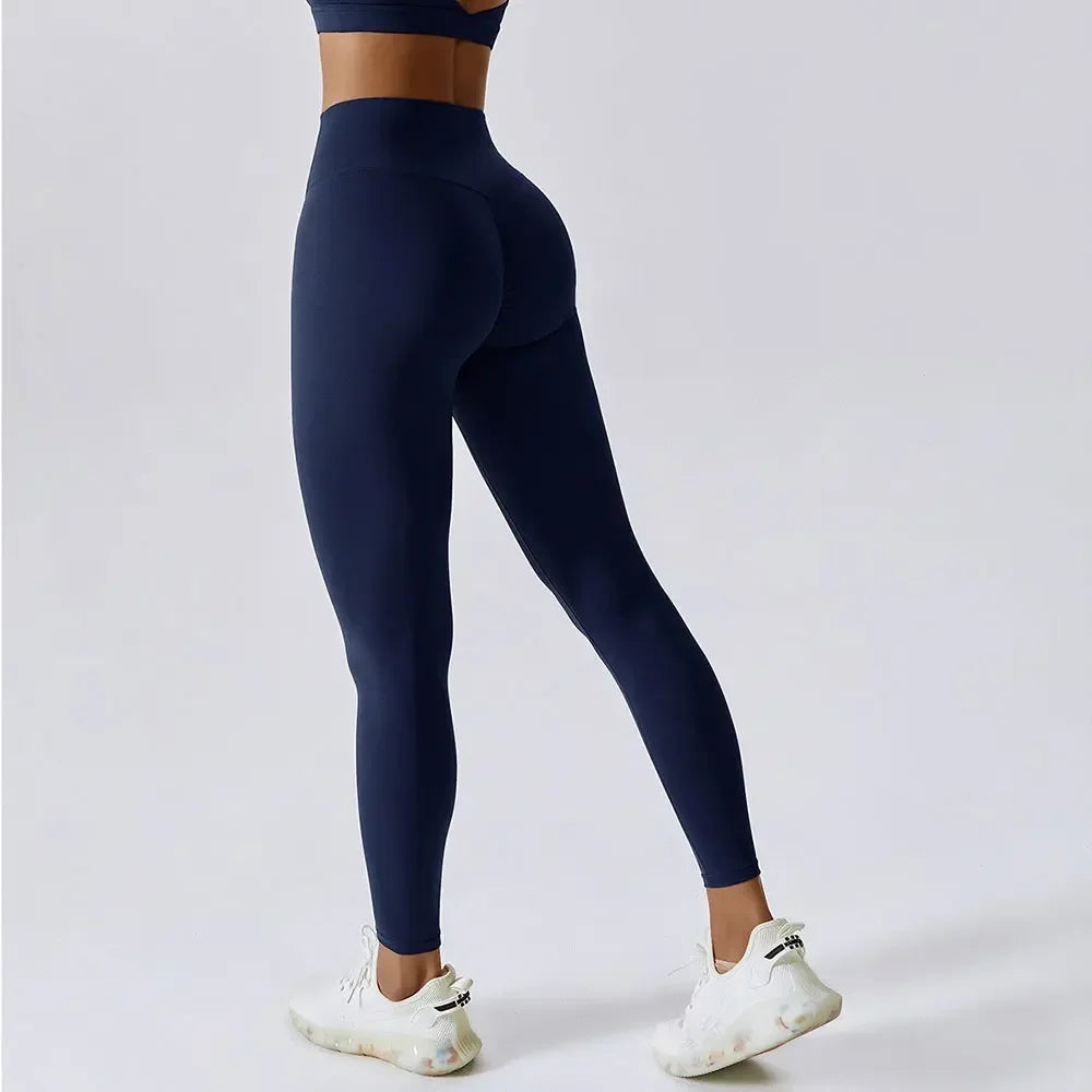 Women Gym Yoga Seamless Pants Sport Clothes Stretchy High Waist Athletic Exercise Fitness Leggings Activewear Push Up Tights