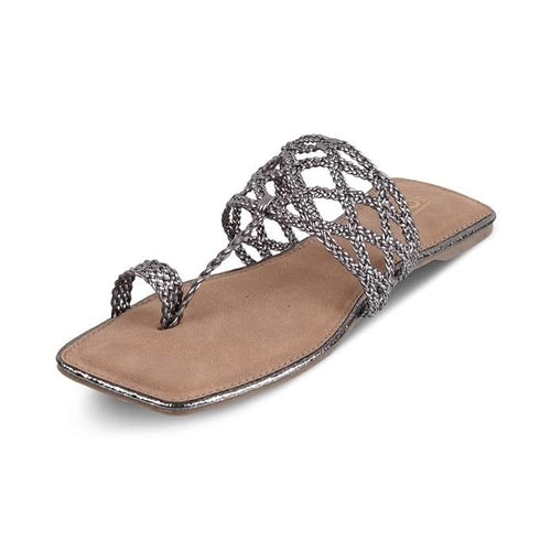 Women Flats - Ladies Girls Latest T-Strap Flat Sandals - Stylish