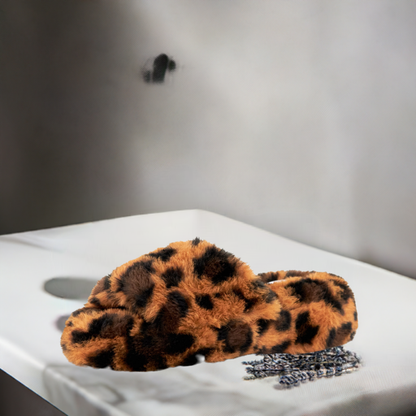 Women's Geneva Faux Fur Slipper Leopard