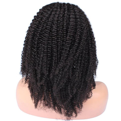 13x4 HD Transparent Lace Frontal Afro Kinky Curly Human Hair Wigs 200%