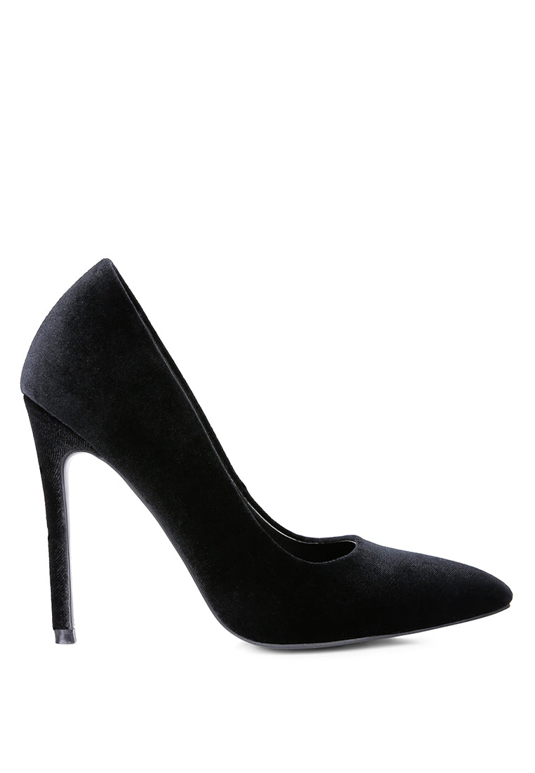 Janessa Velvet Stiletto Heel Pumps