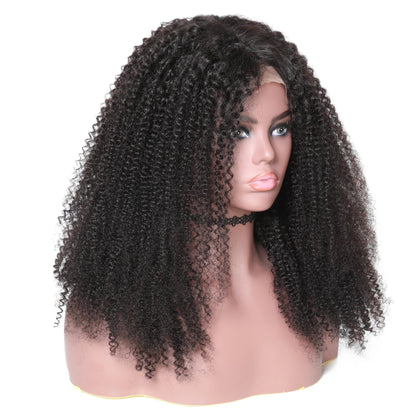 13x4 HD Transparent Lace Frontal Afro Kinky Curly Human Hair Wigs 200%